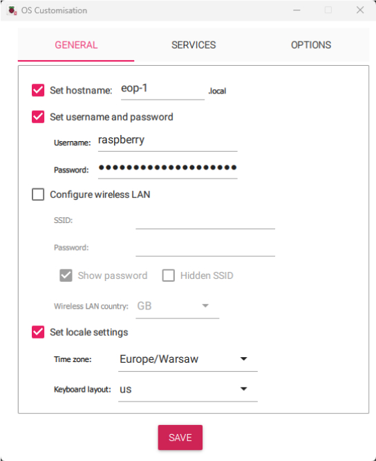 Preparing SD Card using Raspberry Pi Imager